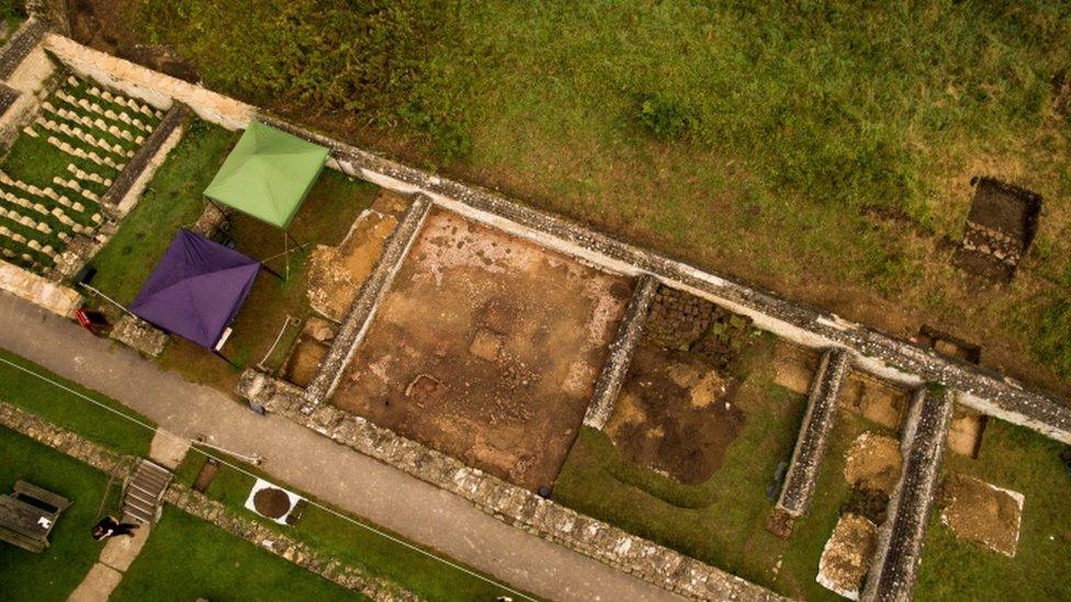 Roman Villa- aerial shot