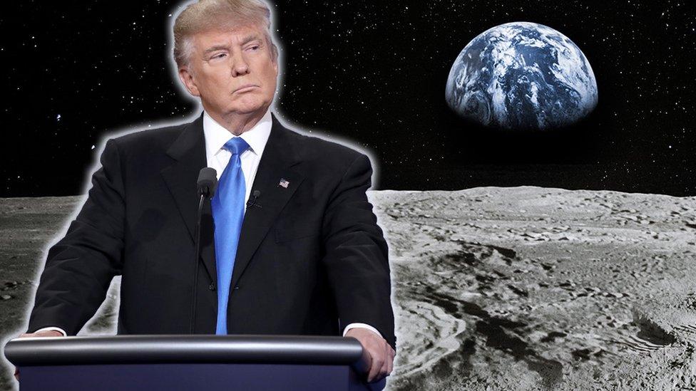 Donald Trump on the moon