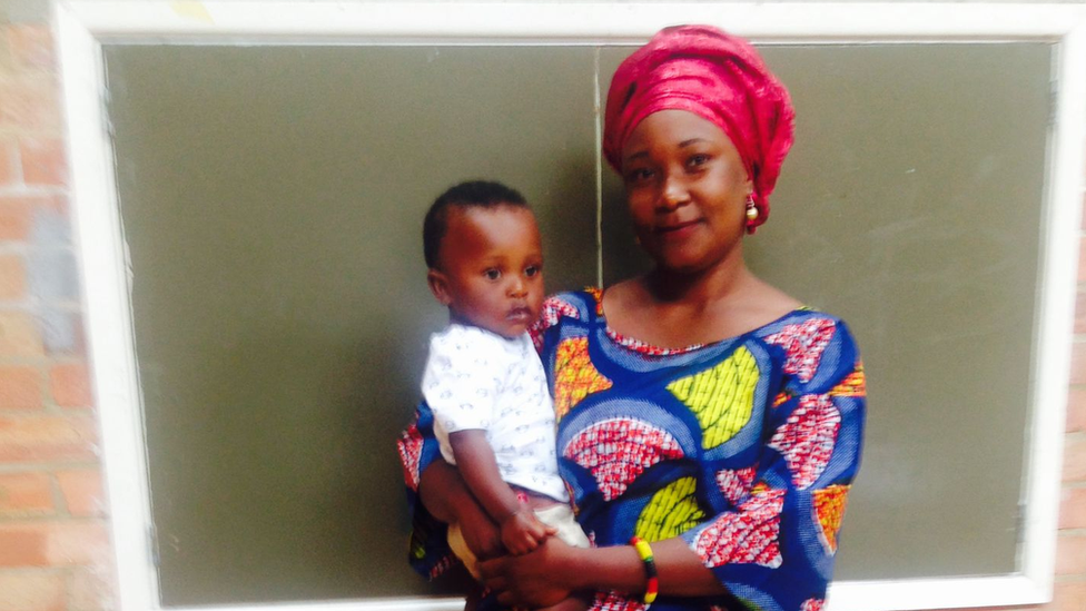 Caroline Mugambi with one of her children