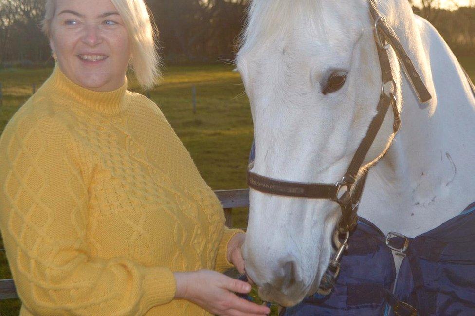 Kelly Ann Alexander with her horse Aliyana