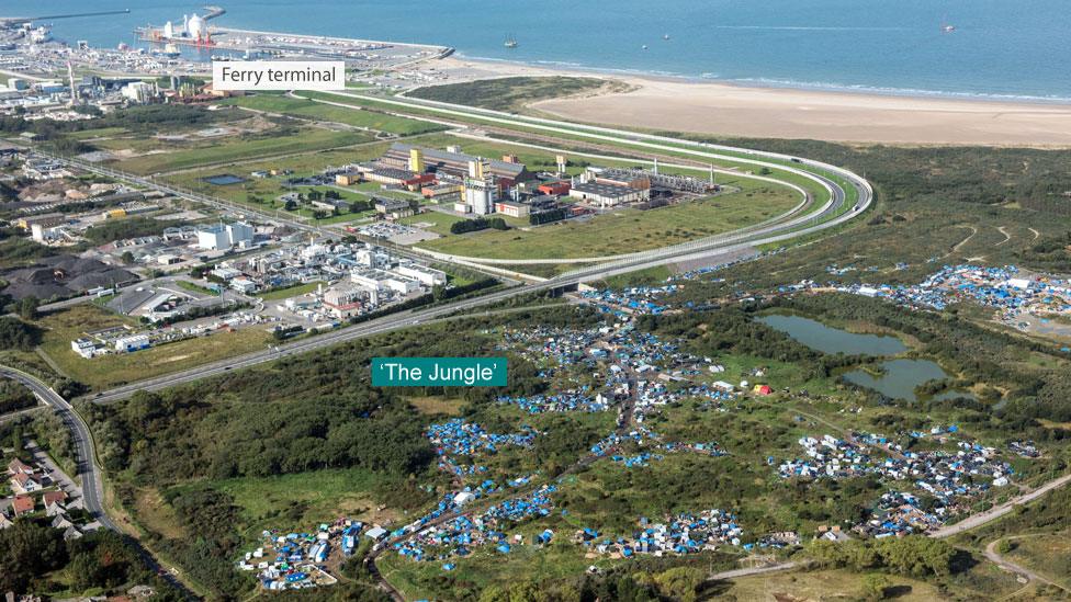 Jungle camp near Calais