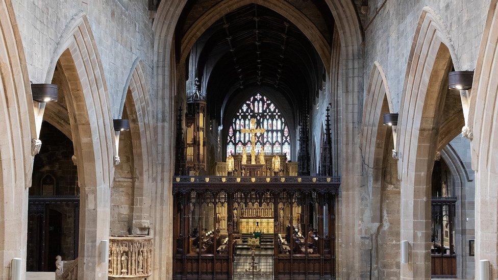 Newcastle Cathedral nave arches