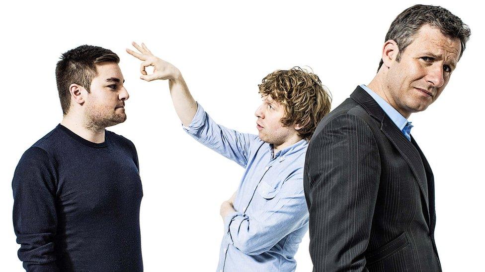 The Last Leg's Alex Brooker, Josh Widdicombe and Adam Hills present