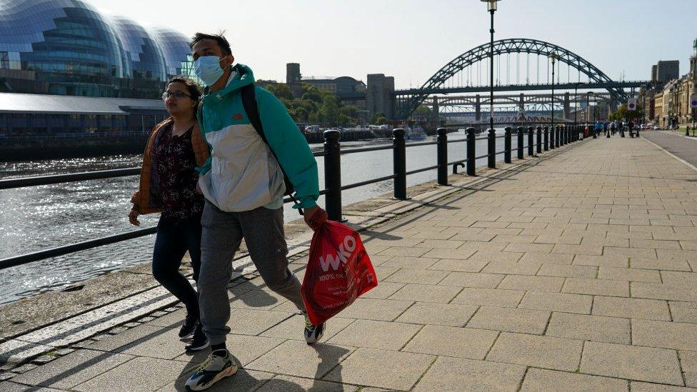 People walking in Newcastle