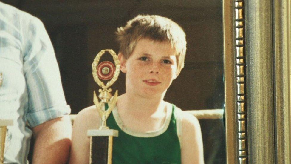 Stephen McCoy as a boy