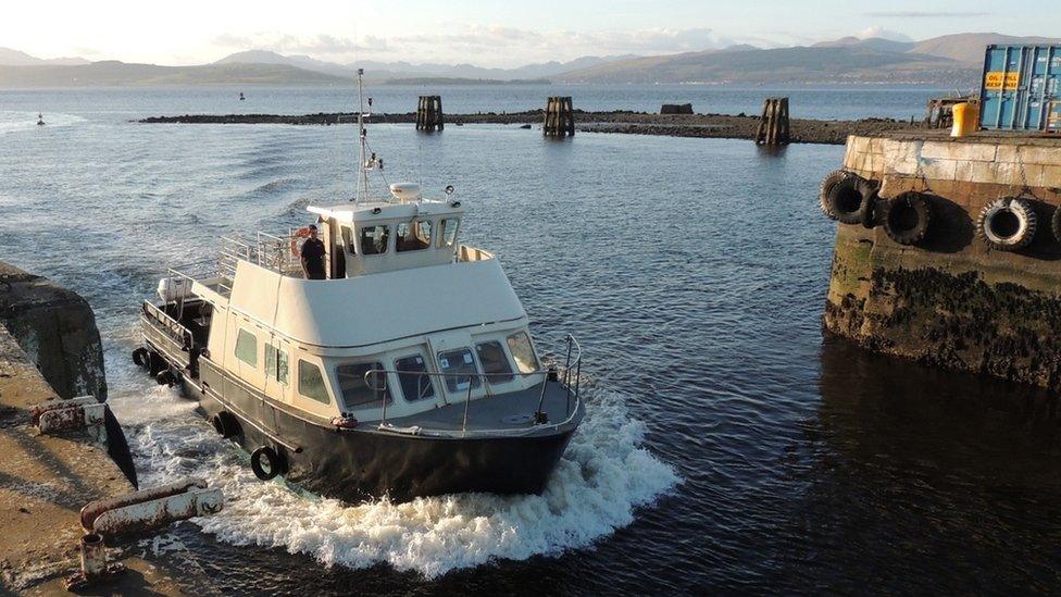 Island Princess docking at Greenock