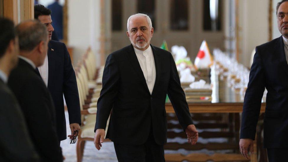 Iran's Foreign Minister Javed Zarif is due to face new US sanctions