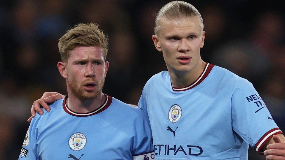 Kevin De Bruyne and Erling Haaland