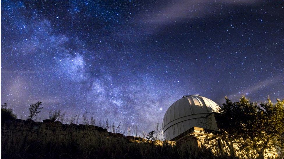 Observatory and the night sky