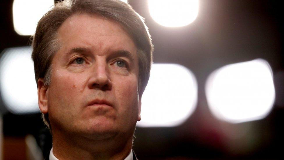 US Supreme Court Nominee Judge Kavanaugh during his Senate confirmation hearing in Washington