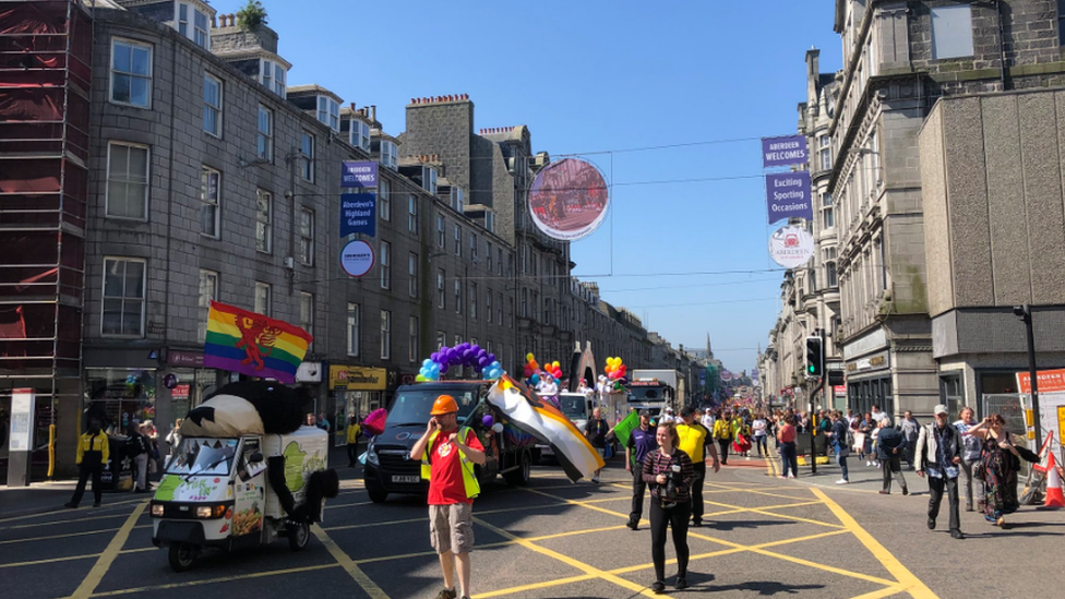 Grampian Pride march