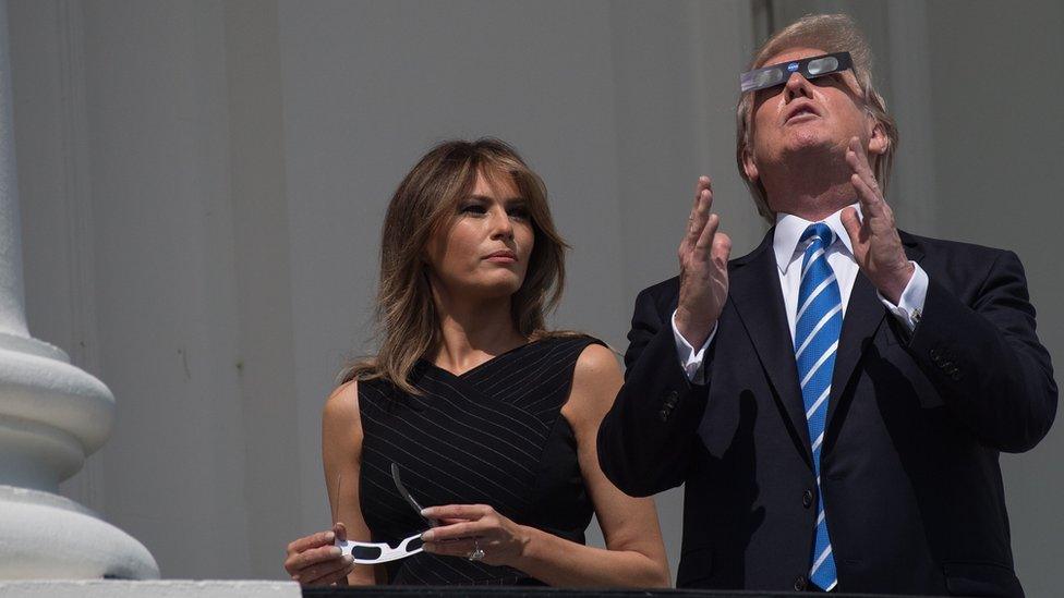 US President Donald Trump and First Lady Melania Trump