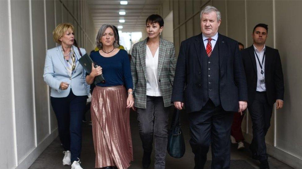 Anna Soubry, Liz Saville Roberts, Caroline Lucas and Ian Blackford