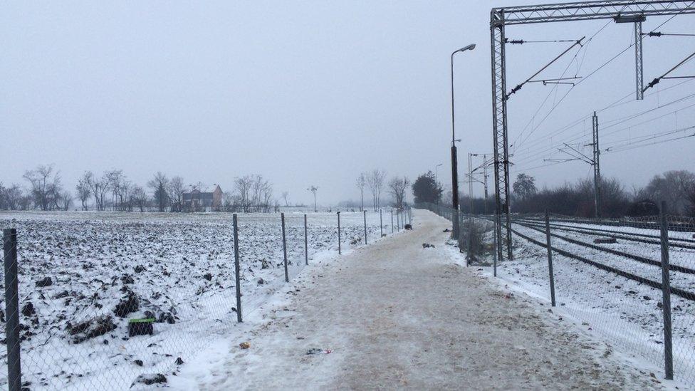 Snowy conditions on the border