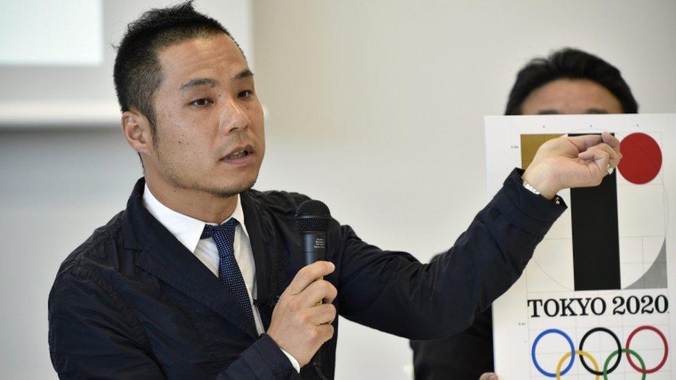 Japanese designer Kenjiro Sano speaks during a press conference regarding the Tokyo 2020 Olympics logo plagiarism dispute in Tokyo, Japan, 05 August 2015.