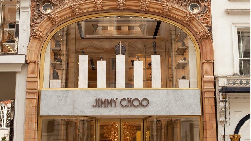 External shoot of Bond Street Jimmy Choo store