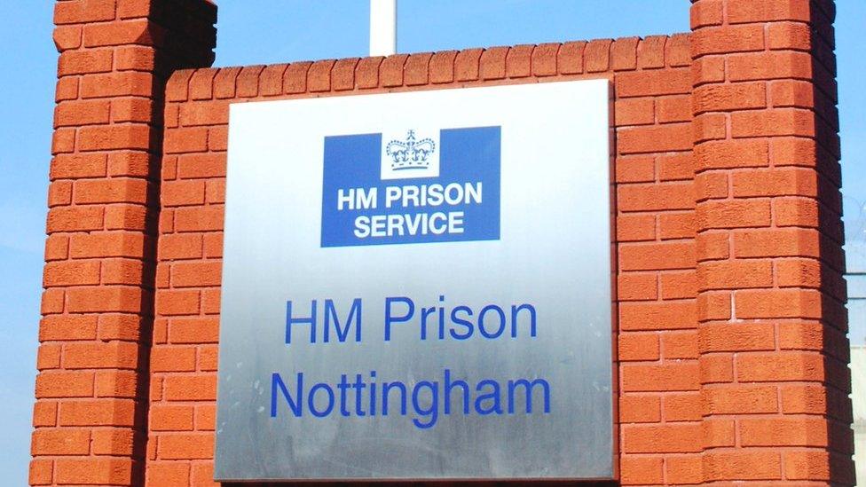 Sign outside HMP Nottingham