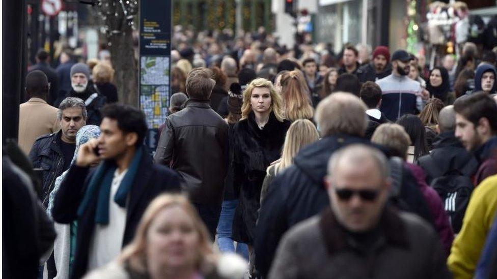 Shoppers in London