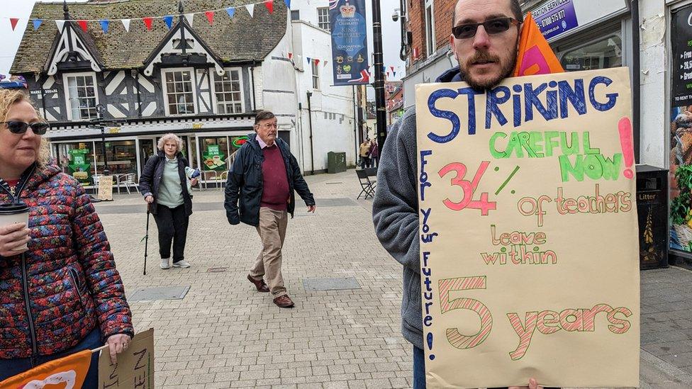 Striking teachers