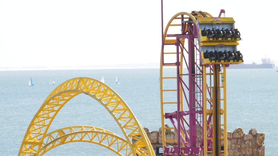 Rage rollercoaster at Southend Adventure Island