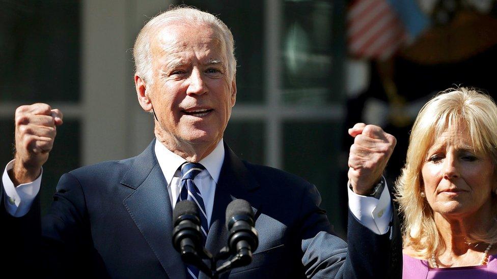 Joe Biden at the 21 October press conference