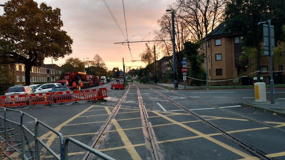 Cordon around Crodon tram crash