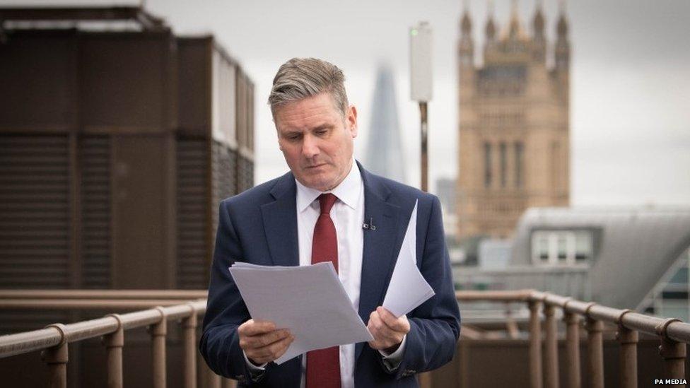 Labour leader Sir Keir Starmer before delivering speech on the future of the union