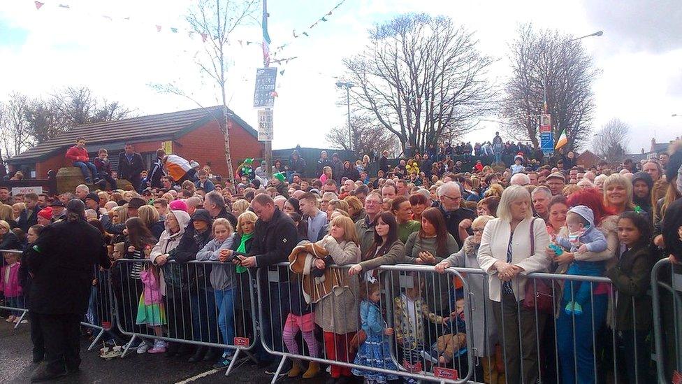 Crowds gather at Milltown cemetery