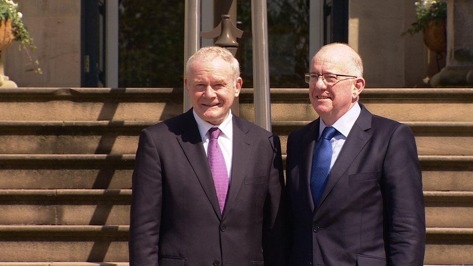 Martin McGuinness and Charlie Flanagan