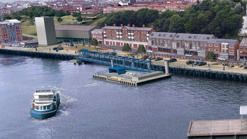 Artist's impression of new ferry landing