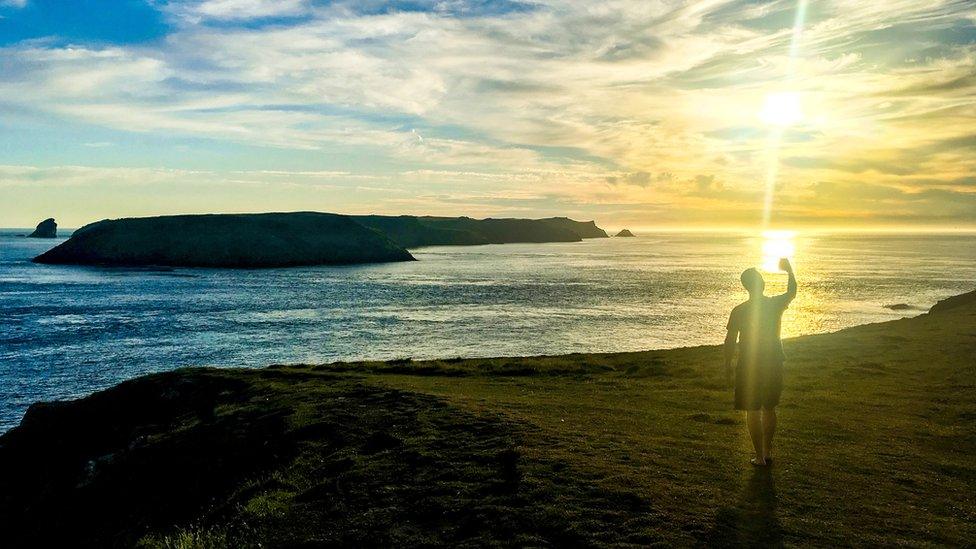 Susan Hampshire captured this stunning sunset at Martin's Haven, Pembrokeshire