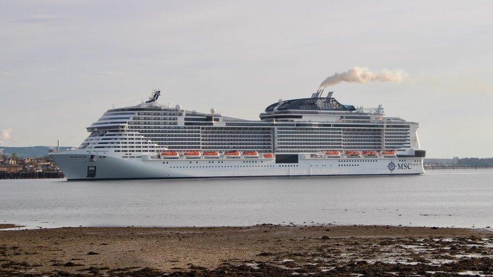 MSC Meraviglia at Invergordon