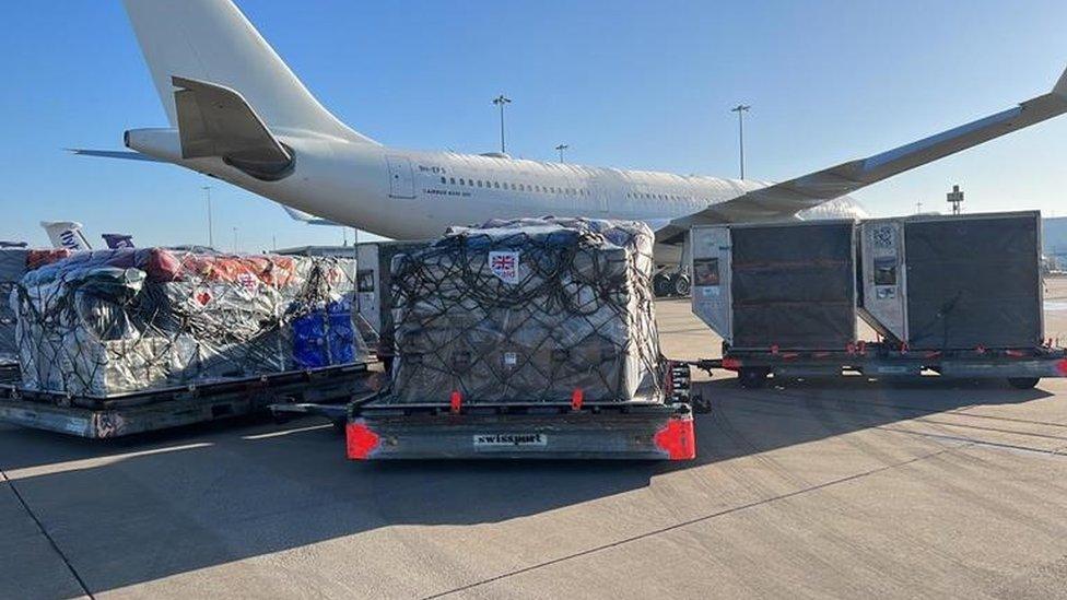 equipment in front of a plane