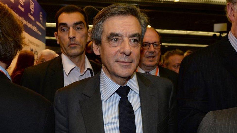 Mr Fillon at a business conference on 1 Feb