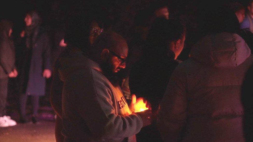 A vigil in Luton