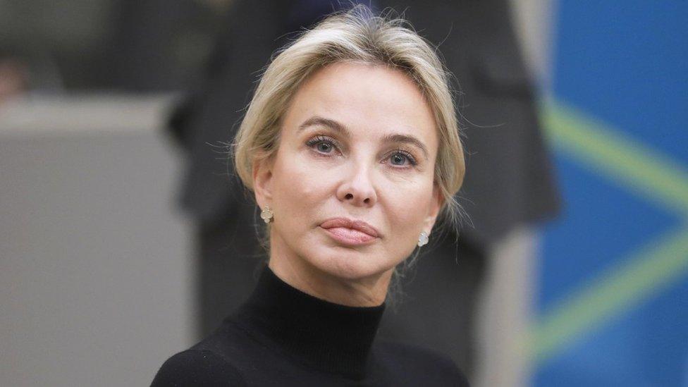 Corinna zu Sayn-Wittgenstein at a meeting of the Mariinsky Theatre's Board of Trustees on 13 March 2020