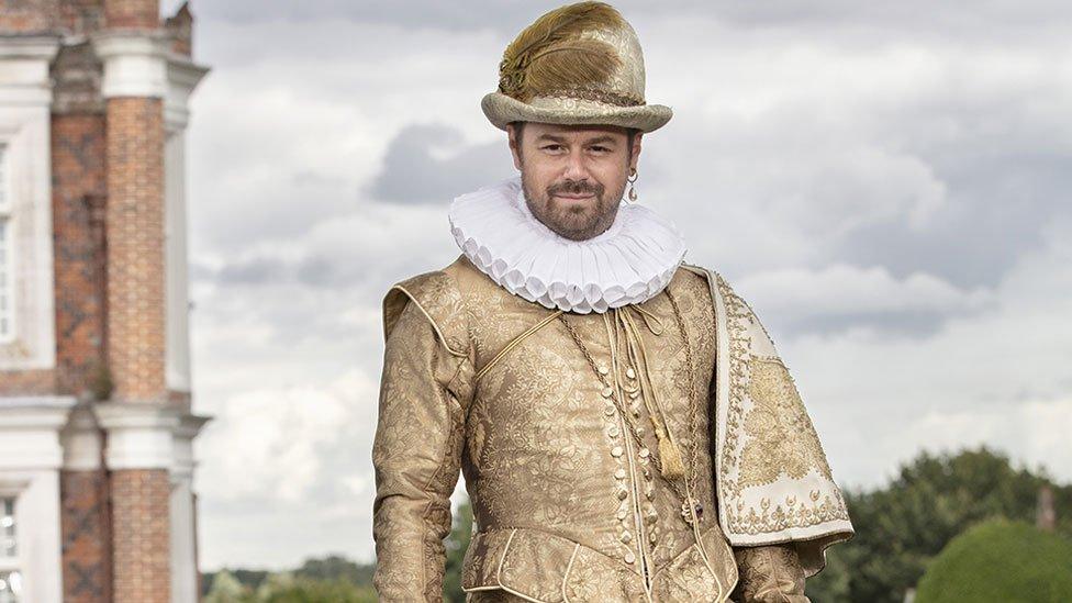 Danny Dyer in an Elizabethan ruff