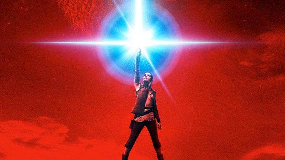 Rey on the Star Wars poster