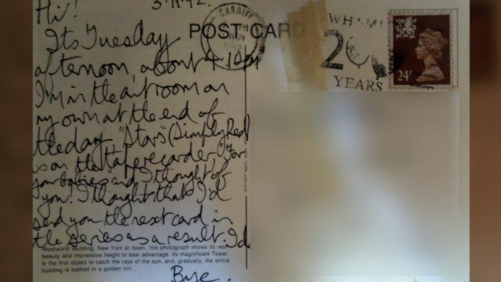 Postcard to 'Mike' from Clive Hally