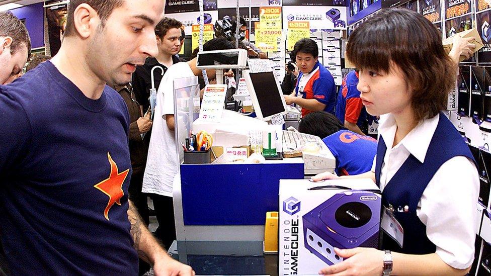 Customer buys a Nintendo Gamecube