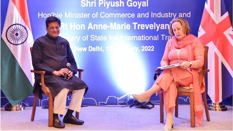 Piyush Goyal and Anne-Marie Trevelyan