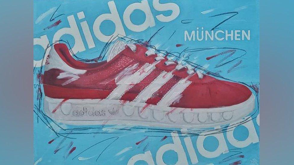 Adidas trainer artwork