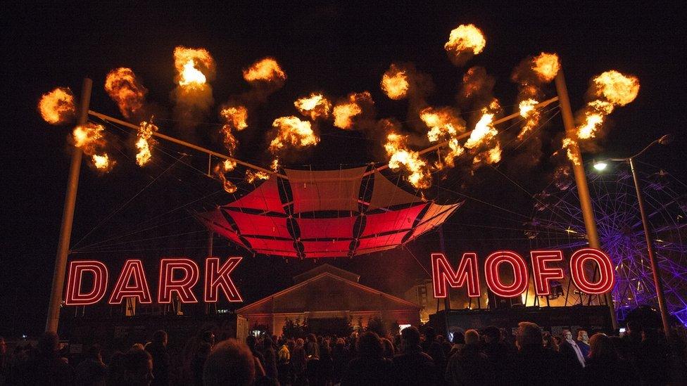 Photo of the Dark Mofo festival in Hobart, the capital of Tasmania