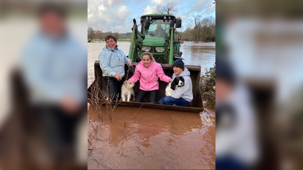 Amy Price and her family were rescued by farmers