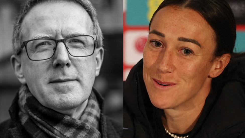 Prof Eugene Milne and footballer Lucy Bronze