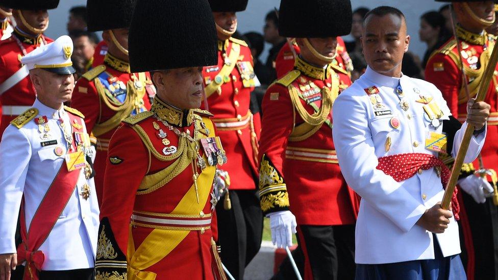 King Maha Vajiralongkorn during the procession