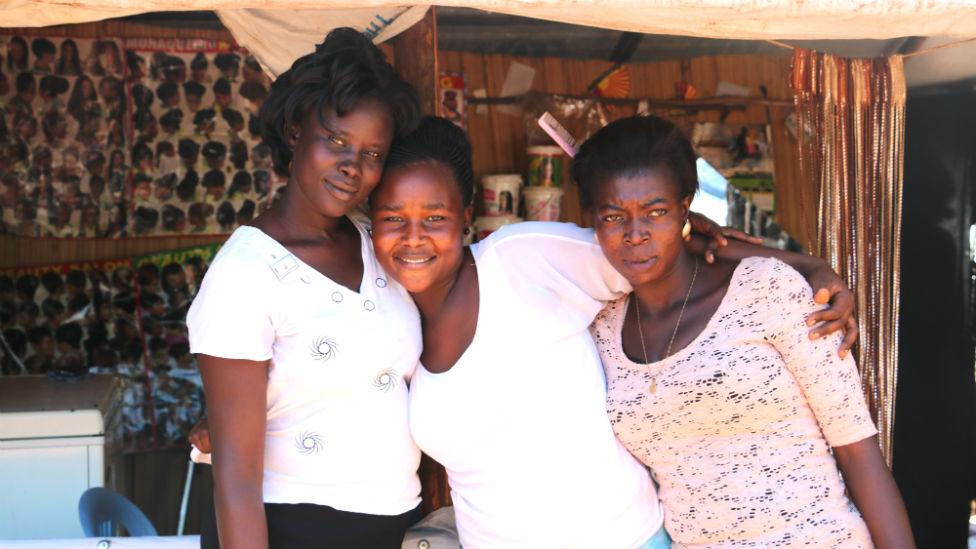 Penina (right) in her salon