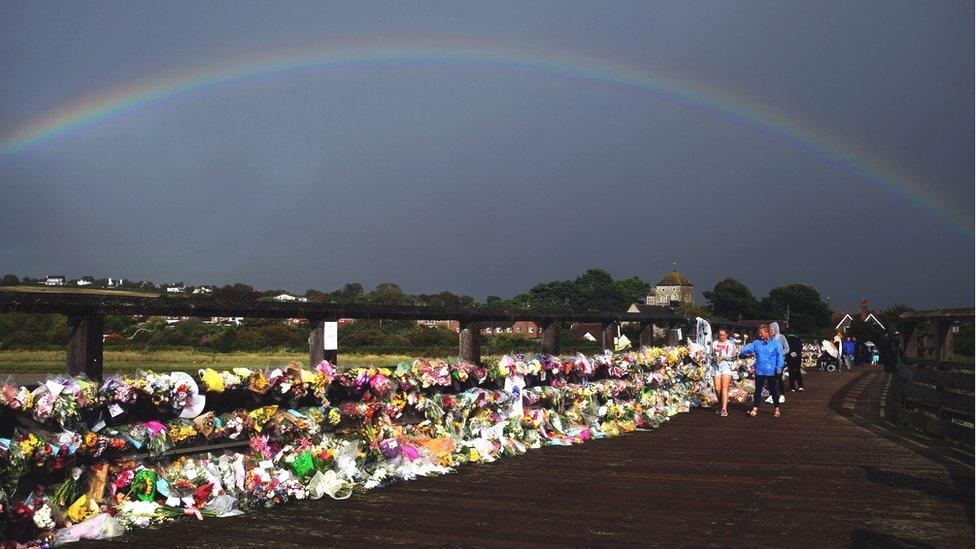 Rainbow over 'Bridge of Flowers'