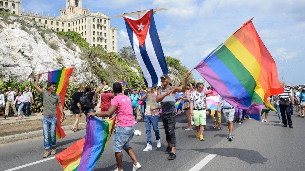 A gay pride parade in Havana on 13 May 2017