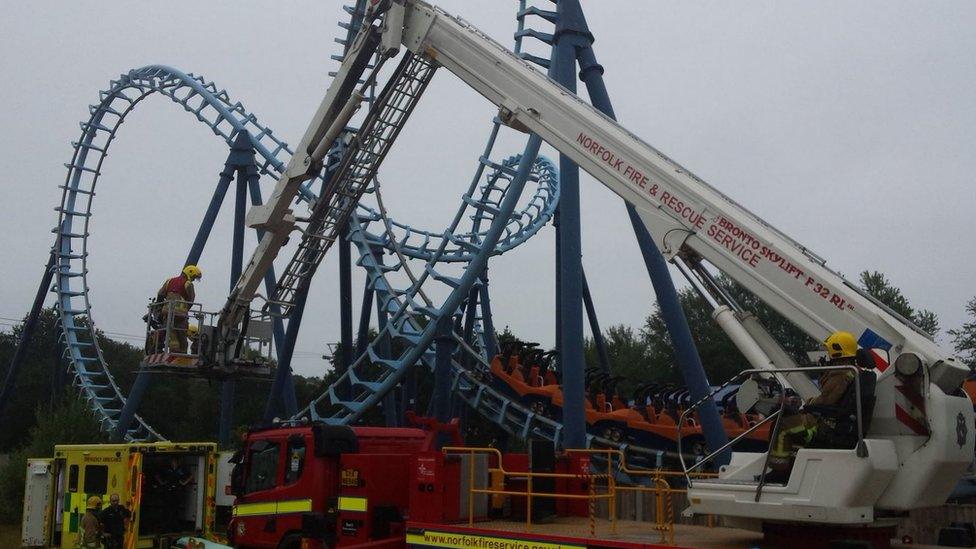 Rollercoaster at Pleasurewood Hills